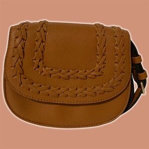 Light Brown Mini Saddle Bag Forever21